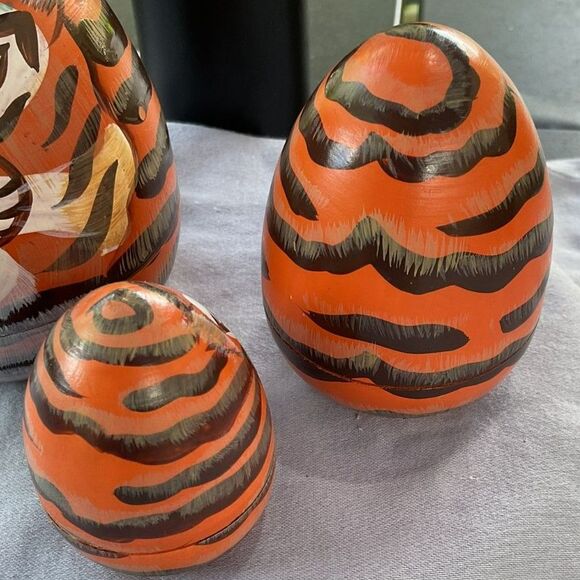 Unique Bengal Tiger Nesting Doll - Picture 5 of 6